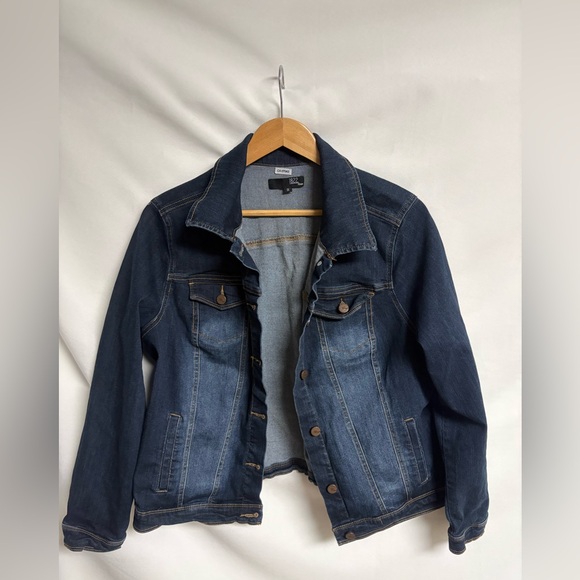 1822 Denim Two-Tone Blue Jean Jacket - Picture 4 of 4
